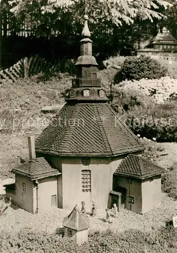 AK / Ansichtskarte Oederan Kleinerzgebirge Kirche des Spielzeugdorfes Seiffen Miniaturpark Kat. Oederan