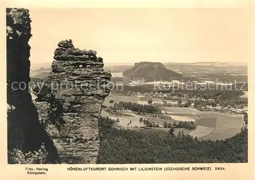 AK / Ansichtskarte Gohrisch Landschaftspanorama mit Lilienstein Tafelberg Kat. Gohrisch