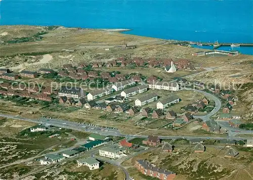 AK / Ansichtskarte Hoernum Sylt Fliegeraufnahme Ortszentrum Hafen Kat. Hoernum (Sylt)