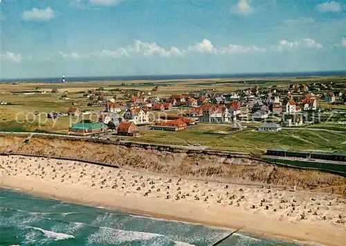 AK / Ansichtskarte Wenningstedt Sylt Fliegeraufnahme Strand Kat. Wenningstedt Braderup (Sylt)