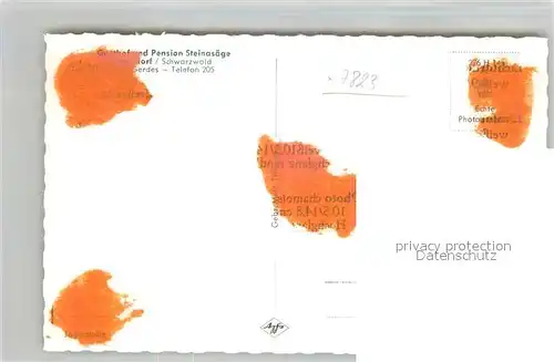 AK / Ansichtskarte Bonndorf Schwarzwald Gasthof Pension Steinsaege Kat. Bonndorf