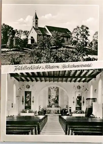 AK / Ansichtskarte Haeusern Schwarzwald Fridolinskirche Kat. Haeusern