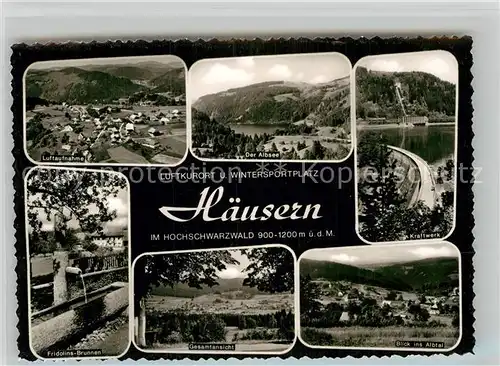 AK / Ansichtskarte Haeusern Schwarzwald Fliegeraufnahme Albsee Kraftwerk Fridolinsbrunnen Albtal Kat. Haeusern