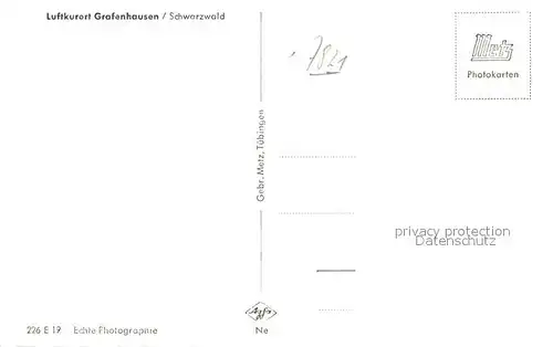 AK / Ansichtskarte Grafenhausen Schwarzwald Teilansicht  Kat. Grafenhausen