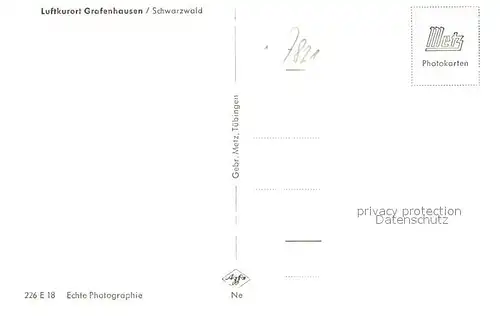 AK / Ansichtskarte Grafenhausen Schwarzwald Teilansicht  Kat. Grafenhausen