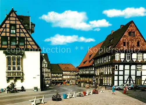 AK / Ansichtskarte Bad Gandersheim Marktplatz Fachwerk Kat. Bad Gandersheim