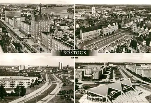 AK / Ansichtskarte Rostock Mecklenburg Vorpommern Lange Strasse Stadthafen Ernst Thaelmann Platz Kat. Rostock