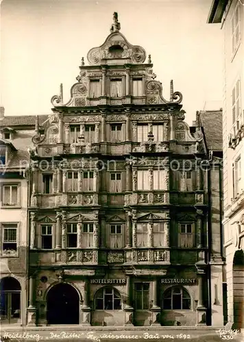 AK / Ansichtskarte Heidelberg Neckar Der Ritter Hotel Restaurant Kat. Heidelberg