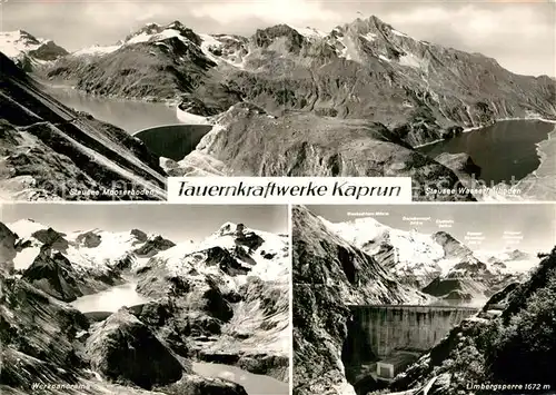 AK / Ansichtskarte Kaprun Tauernkraftwerke Stausee Mooserboden Wasserfallboden Kat. Kaprun