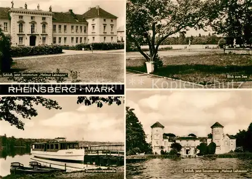 AK / Ansichtskarte Rheinsberg Schloss Dampferanlegestelle  Kat. Rheinsberg