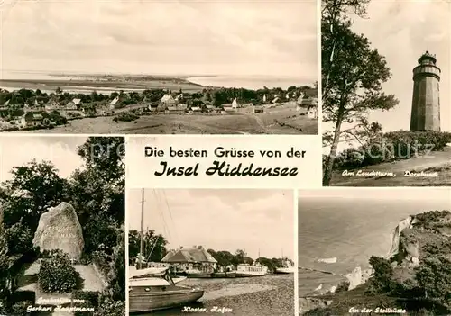 AK / Ansichtskarte Kloster Hiddensee Hafen Leuchtturm Dornbusch  Kat. Insel Hiddensee