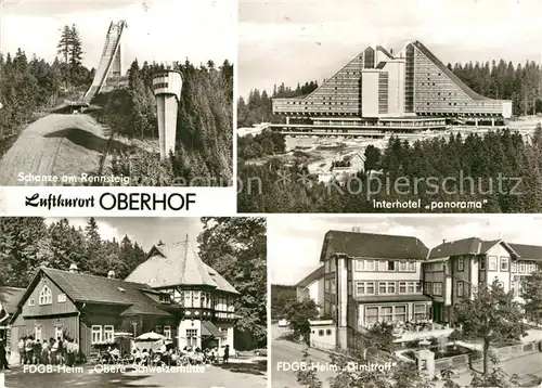 AK / Ansichtskarte Oberhof Thueringen Schanze Rennsteig Interhotel Panorama Heim Dimitroff  Kat. Oberhof Thueringen