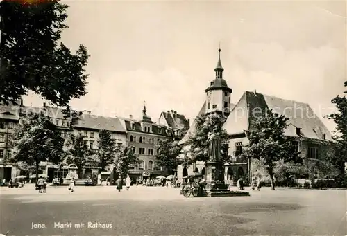 AK / Ansichtskarte Jena Thueringen Markt Rathaus