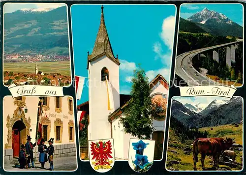 AK / Ansichtskarte Rum Tirol Kirche Autobahn 
