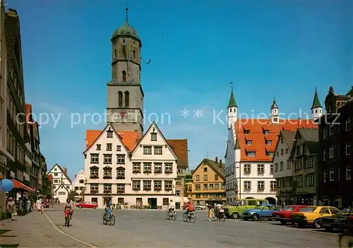 AK / Ansichtskarte Biberach Riss Marktplatz mit Stadtpfarrkirche St Martin Kat. Biberach an der Riss