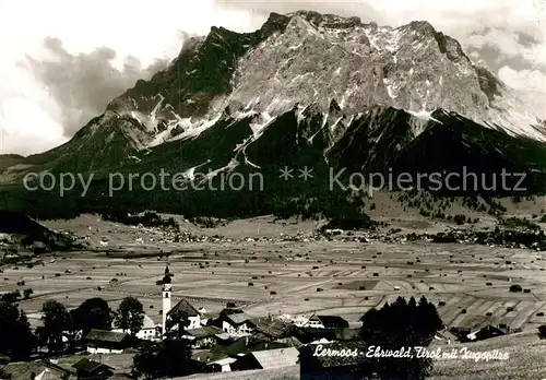 AK / Ansichtskarte Lermoos Tirol mit Ehrwald und Zugspitze Kat. Lermoos