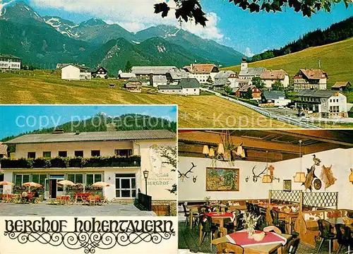 AK / Ansichtskarte Hohentauern Rasthaus Berghof Gastraum Panorama Kat. Hohentauern