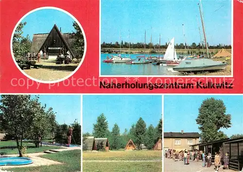 AK / Ansichtskarte Kulkwitz Fischerhuette Segelhafen Minigolf Campingplatz Blockhuetten Kat. Markranstaedt