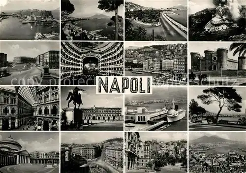 AK / Ansichtskarte Napoli Neapel Sehenswuerdigkeiten und Bauwerke Vesuv Panorama Kat. Napoli