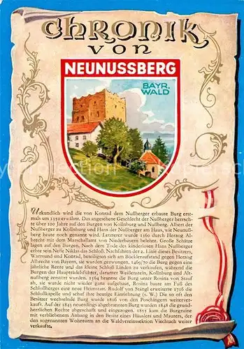 AK / Ansichtskarte Neunussberg Burg Kat. Viechtach