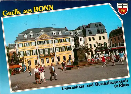 AK / Ansichtskarte Bonn Rhein Muensterplatz mit Hauptpostamt und Beethoven Denkmal Kat. Bonn