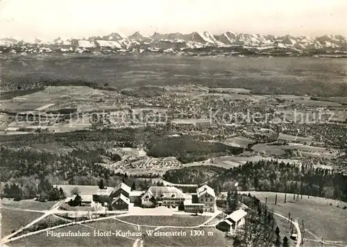 AK / Ansichtskarte Weissenstein SO Hotel Kurhaus Weissenstein Blick in die Schweiz Alpen Fliegeraufnahme Kat. Weissenstein Solothurn