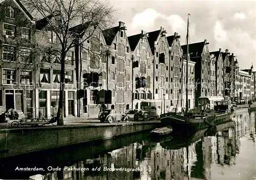 AK / Ansichtskarte Amsterdam Niederlande Brouwersgracht Alte Lagerplaetze Frachtkahn Kat. Amsterdam