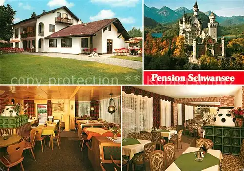 AK / Ansichtskarte Alterschrofen Pension Schwansee Schloss Neuschwanstein Kat. Schwangau