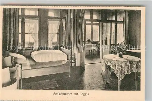 AK / Ansichtskarte Feldberg Schwarzwald Jugendheim Schlafzimmer mit Loggia Kat. Feldberg (Schwarzwald)