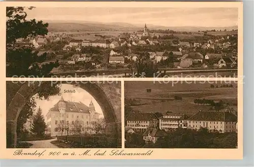 AK / Ansichtskarte Bonndorf Schwarzwald Gesamtansicht Schloss Krankenhaus Kat. Bonndorf