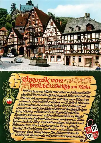 AK / Ansichtskarte Miltenberg Main Marktplatz Fachwerk Kat. Miltenberg