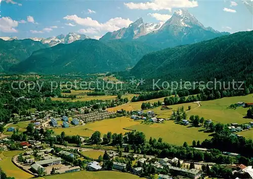 AK / Ansichtskarte Bischofswiesen Fliegeraufnahme mit Watzmann Kat. Bischofswiesen