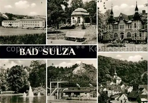 AK / Ansichtskarte Bad Sulza Neues Badehaus Trinkhalle Inhalatorium  Kat. Bad Sulza