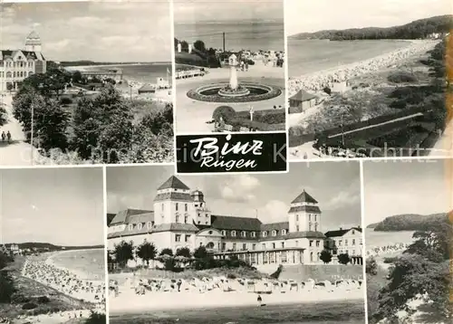 AK / Ansichtskarte Binz Ruegen Strand Kurhaus Brunnen Kat. Binz