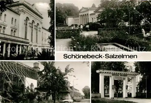 AK / Ansichtskarte Salzelmen Bad Sanatorium Lindenbad Gradierwerk des Volksbades  Kat. Schoenebeck