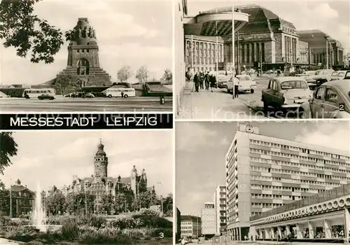 AK / Ansichtskarte Leipzig Voelkerschlachtdenkmal Hauptbahnhof Bruehl Kat. Leipzig