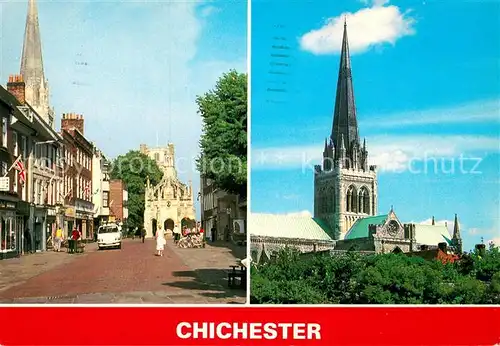 AK / Ansichtskarte Chichester West Sussex Cathedral The Cross East Street 