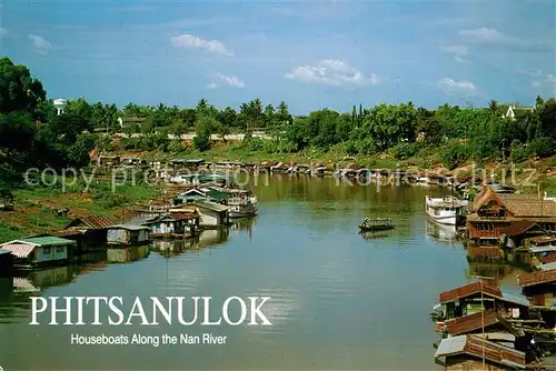 AK / Ansichtskarte Phitsanulok Houseboats Along the Nan River Kat. Phitsanulok