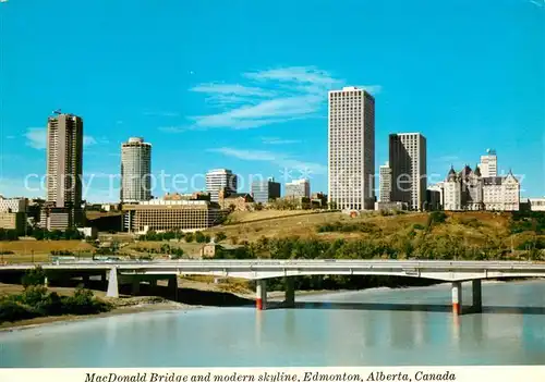 AK / Ansichtskarte Edmonton Alberta MacDonald Bridge and Skyline Kat. Edmonton