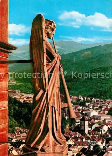 AK / Ansichtskarte Freiburg Breisgau Posaunenengel am Muensterturm Kat. Freiburg im Breisgau