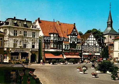 AK / Ansichtskarte Blomberg Lippe Markt Fachwerkhaus Turm Kat. Blomberg