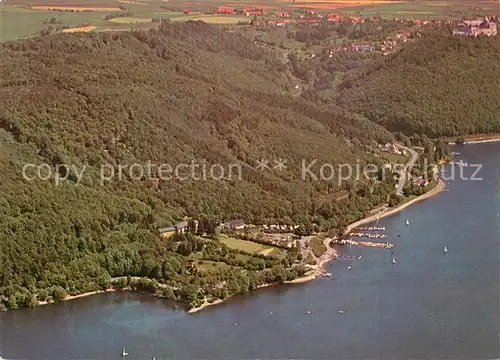 AK / Ansichtskarte Waldeck Edersee Luftkurort Fliegeraufnahme