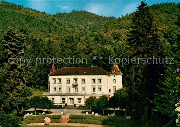 Ak Ansichtskarte Badenweiler Sanatorium Schlss Hausbaden Kat