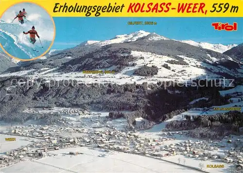 AK / Ansichtskarte Kolsass Fliegeraufnahme Winter Kat. Kolsass