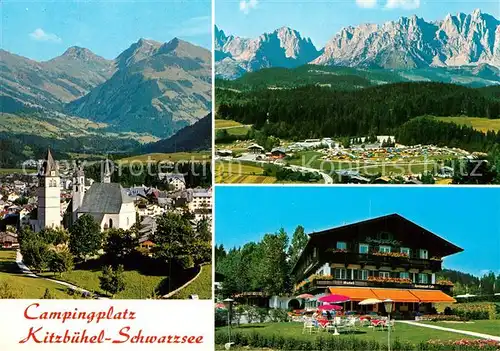 AK / Ansichtskarte Kitzbuehel Tirol Campingplatz Wilder Kaiser Hotel Bruggerhof Kat. Kitzbuehel