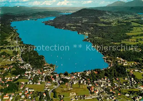 AK / Ansichtskarte Velden Woerther See Fliegeraufnahme Klagenfurt Kat. Velden am Woerther See