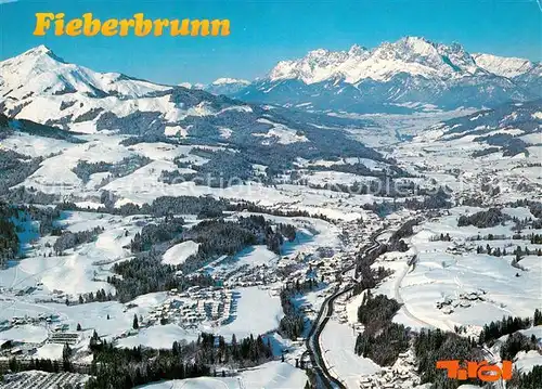 AK / Ansichtskarte Fieberbrunn Tirol Fliegeraufnahme Winter Kat. Fieberbrunn