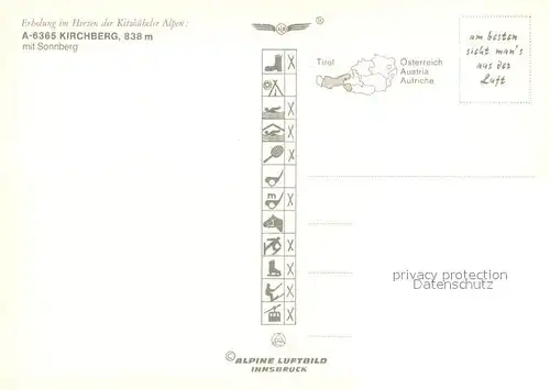 AK / Ansichtskarte Kirchberg Tirol Fliegeraufnahme Kitzbueheler Alpen Kat. Kirchberg in Tirol