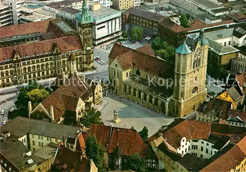 AK / Ansichtskarte Braunschweig Fliegeraufnahme Burgplatz Rathaus Kat. Braunschweig