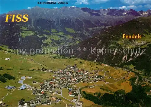 AK / Ansichtskarte Fiss Tirol Fliegeraufnahme Fendels Kaunergrat Kat. Fiss